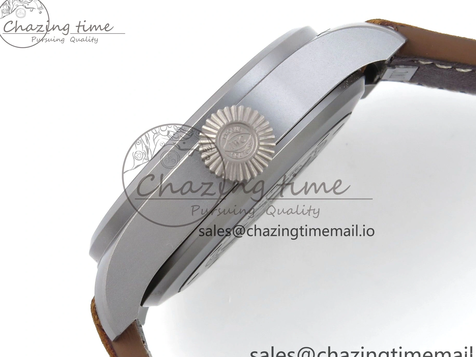 MIROTIME 0415 Big Pilot IW329701 M+F 1:1 Best Edition Black Dial on Brown Leather Strap MY RelaxedFit 7005